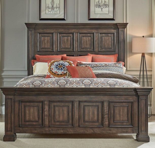 Liberty Furniture Big Valley Brownstone Queen Panel Bed-1