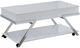 Steve Silver Co. Zena 3-Piece White Occasional Table Set with Chrome Base-2