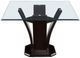 Homelegance® Daisy Glass Top 54" Espresso Square Dining Table -0