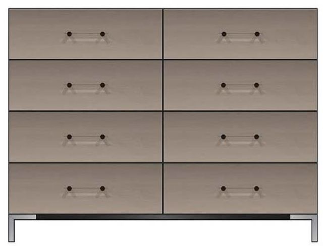 Country View Woodworking Customizable American Modern 56" Solid 8-Drawer Metal Legs Dresser-0