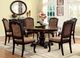 Furniture of America® Bellagio 7-Piece Brown Cherry Dining Table Set with Upholster Side Chair -1