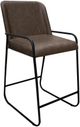 International Furniture Direct Comala Chocolate Brown Upholstered Counter Stool-0