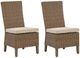 Signature Design by Ashley® Revare Beach 2-Piece Beige Fabric/Resin Wicker Outdoor Side Chair-0