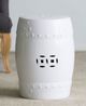 A & B Home White Zella Garden Stool-5