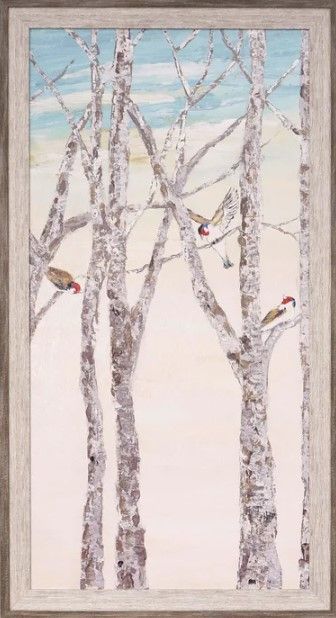 Stylecraft Zanoba Birds II Beige Wall Art-0