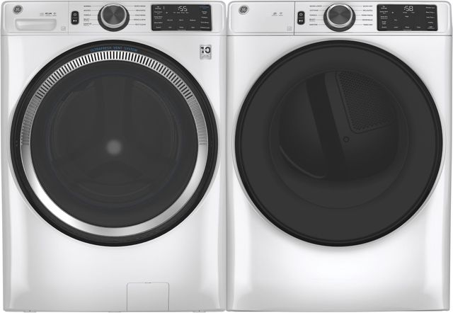 GE® 7.8 Cu. Ft. White Smart Front Load Gas Dryer-3