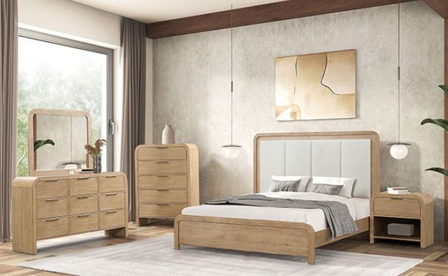 Furniture of America® Handforth 4-Piece Natural Queen Bedroom Set-0