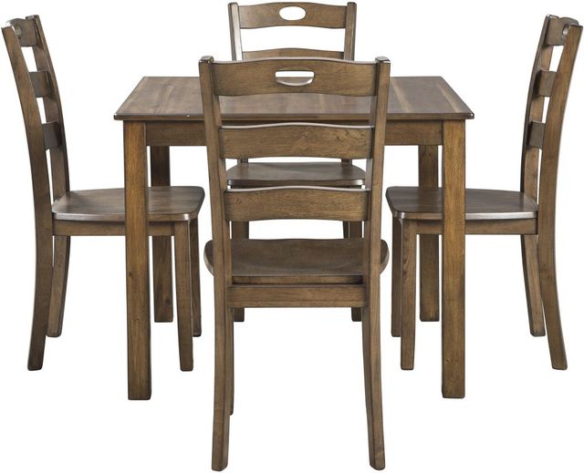 Signature Design by Ashley® Hazelteen 5-Piece Medium Brown Dining Table Set-1