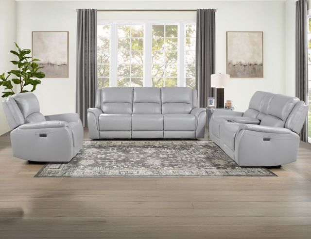 Steve Silver Co. Alexandria 3-Piece Stone Leather Power Reclining Set-2