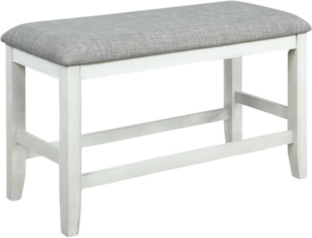 Crown Mark Fulton Gray/White Counter Height Bench-0