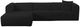 TOV Furniture Tarra 3-Piece Black Fluffy Oversized Left-Arm Facing Sectional and Chaise-3