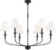 Forty West Barton Black 6-Light Chandelier-0