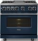 Viking® 7 Series 36" Slate Blue Pro Style Dual Fuel Range with 12" Reversible Griddle-4