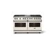 Viking® 5 Series 60" Pure White Pro Style Dual Fuel (NG) Range with Polished Chrome Trim-3