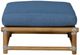 Century® Customizable Carrier and Company Ramsey Teak Outdoor Fabric/Wood Ottoman -1