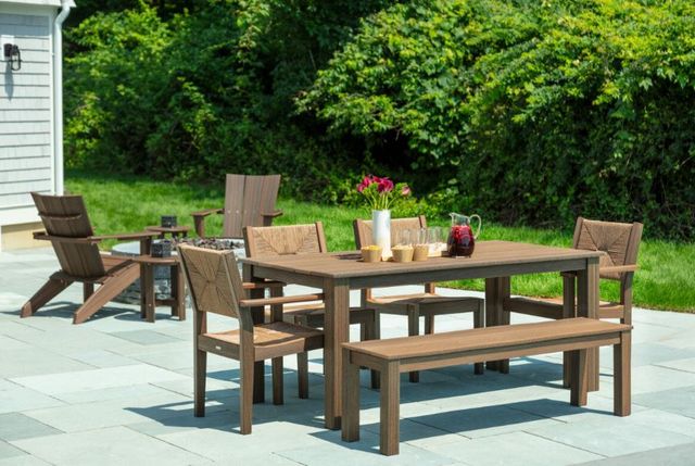 Seaside Casual Greenwich Slatted Dining Bench-2