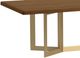 Bassett® Furniture Customizable BenchMade Astor Oak 108" Rectangle Dining Table with Champagne Brass Base-1