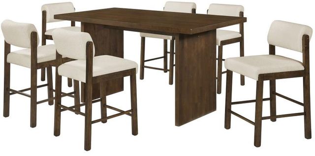 Coaster® Decker 7-Piece Cream/Dark Walnut Counter Dining Set-0