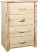 Best Craft Furniture RRP5 Rustic Red Pine 4-Drawer Chest-0