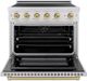 ZLINE Autograph Edition Paramount 36" Satin Stainless Steel Pro Style Induction Range with Champagne Bronze Accents-1