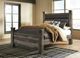 Signature Design by Ashley® Wynnlow Gray Queen Upholstered Poster Bed-4