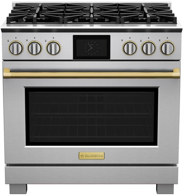 BlueStar® 36" Stainless Steel Pro Style Dual Fuel Range-0