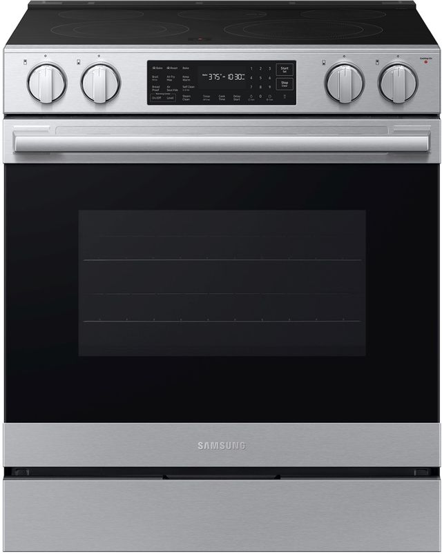Samsung Bespoke 30" Stainless Steel Smart Slide-In Electric Range with True Convection-0