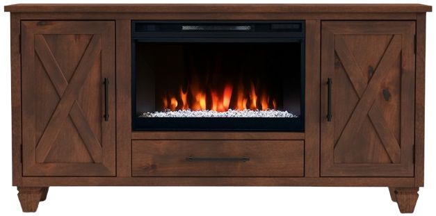 Legends Home Liberty Brown 2-Door Fireplace Console-0