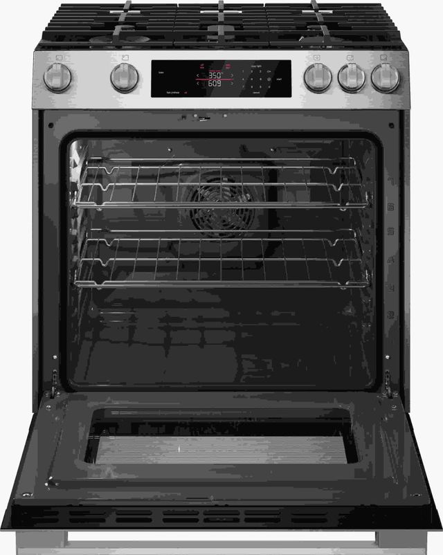 Bosch® 300 Series 30" Stainless Steel Silde-In Gas Range-1