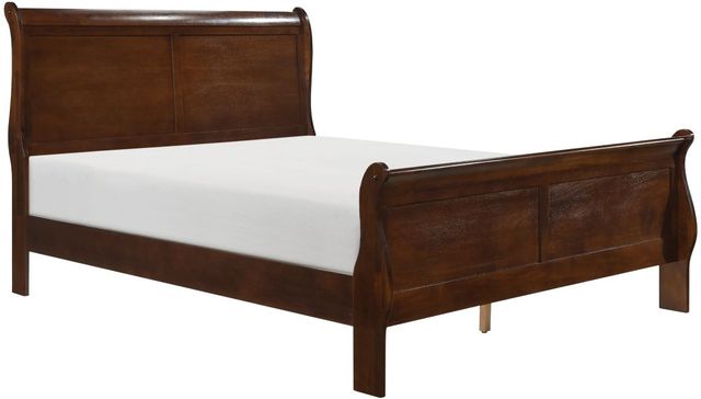 Homelegance® Mayville Brown Cherry Eastern King Sleigh Bed-0