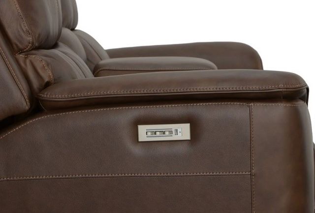Flexsteel® Henry Dark Brown Power Reclining Loveseat with Console and Power Headrests and Lumbar-7