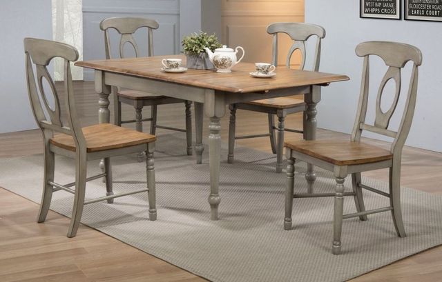 Winners Only® Barnwell Rustic Brown/Gray Napoleon Dining Side Chair-2