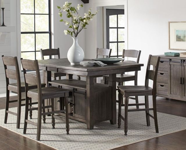 Jofran Inc. Madison County 7-Piece Barnwood High/Low Dining Set-1