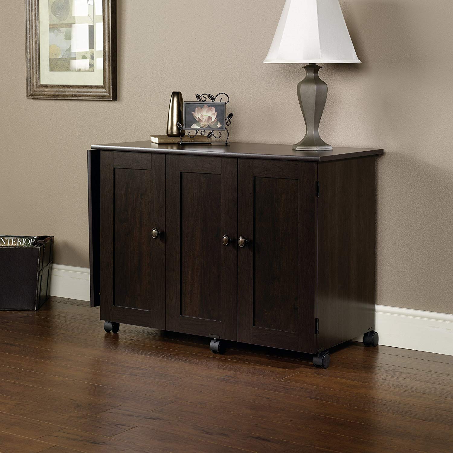 Sauder Select Easy Rolling Sewing and Craft Table/Cart - Thumbnail 5