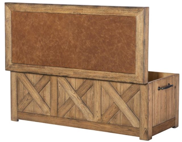 Legacy Classic Vintage Market Barnwood Oak Captain's Trunk Cocktail Table-3