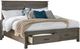 A-America® Glacier Point Graystone Queen Panel Storage Bed-0