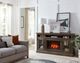aspenhome® Manchester Barnhouse Brown 73" Fireplace Media Console-1
