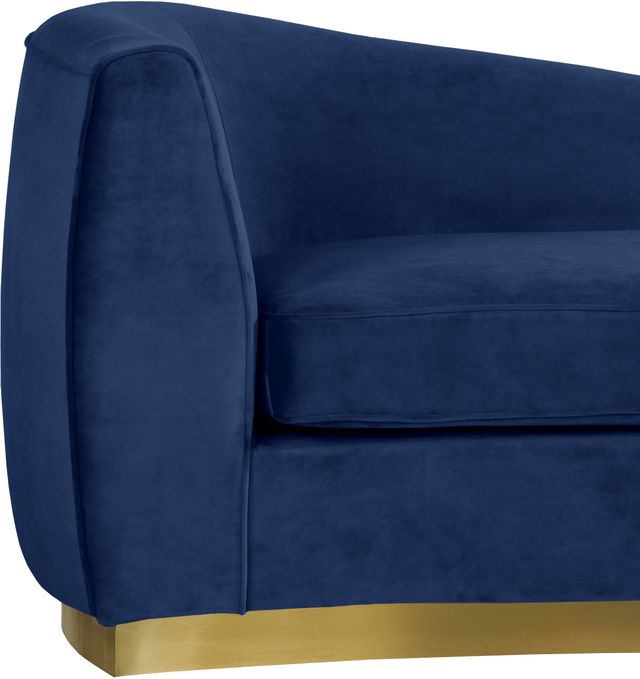 Meridian Furniture Julian Navy/Gold Velvet Chaise-2