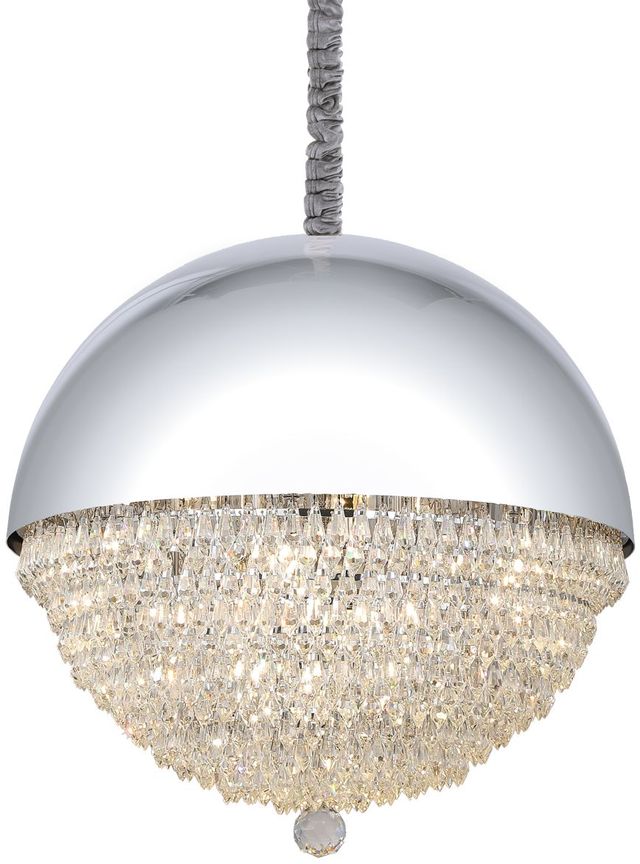 Michael Amini® Eclipse Silver Round LED Chandelier-0