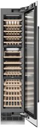 ZLINE Autograph Edition 18 in. 9 Cu. Ft. Triple Zone 68 Bottle Right Hinge Column Wine Cooler in Satin Stainless Steel with Matte Black Accents-1