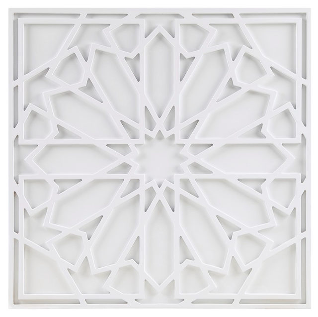 Olliix by Madison Park Boho Notion Offwhite Square Carved Wall Panel-0