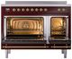 Ilve® Nostalgie II Series 48" Burgundy Pro Style Induction Range-0