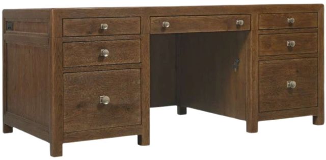 Hooker® Furniture Driftwood Worn Saddle Executive Desk-0