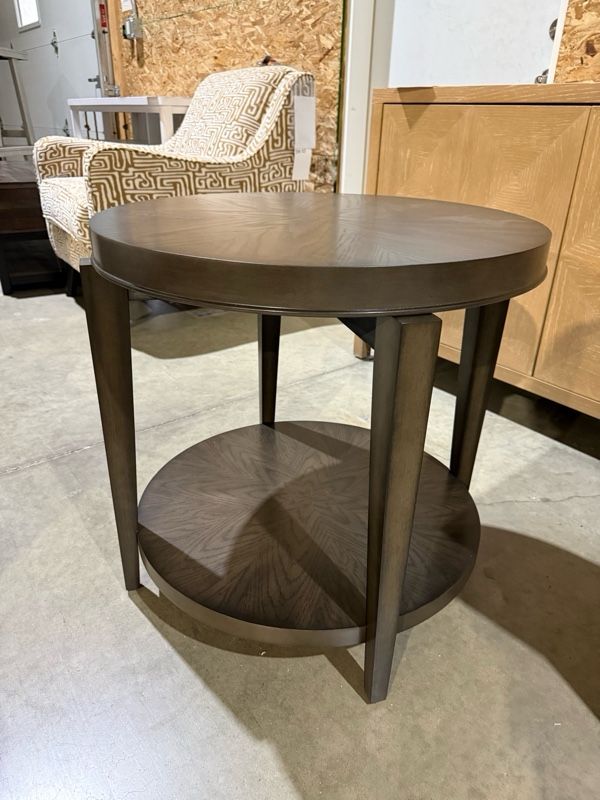 Clearance Liberty Furniture Penton Espresso Stone Round End Table-0