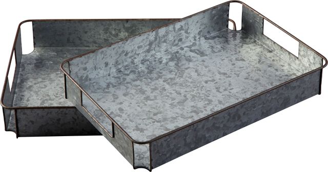 Signature Design by Ashley® Dido Gray/Black Tray Set-0