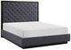 Homelegance® Larchmont Charcoal Upholstered Queen Panel Bed-0