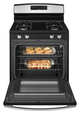 Amana® 30" Black on Stainless Free Standing Gas Range-2