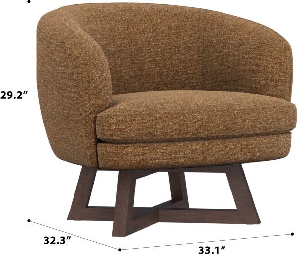 Emerald Home Moira Copper Cocoa Swivel Accent Chair-2