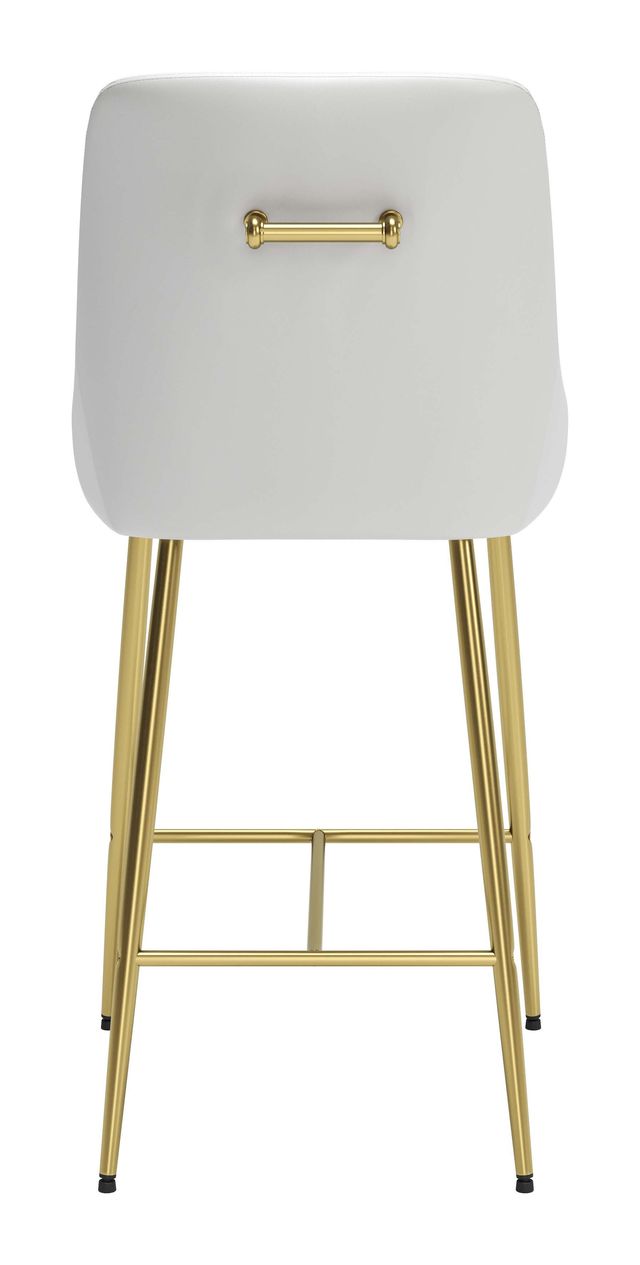 Zuo® Modern Madelaine White Counter Chair-3