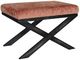 Nest Home Collections Nova Black Wash/Rust Ottoman -0